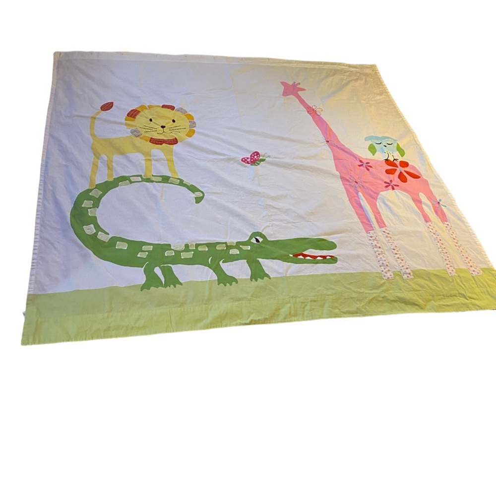 Pottery Barn Kids Colorful Animal Print Shower Curtain